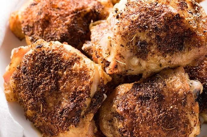 Achieve Perfect Crispy Chicken Thighs: Bake to 185°F Internal